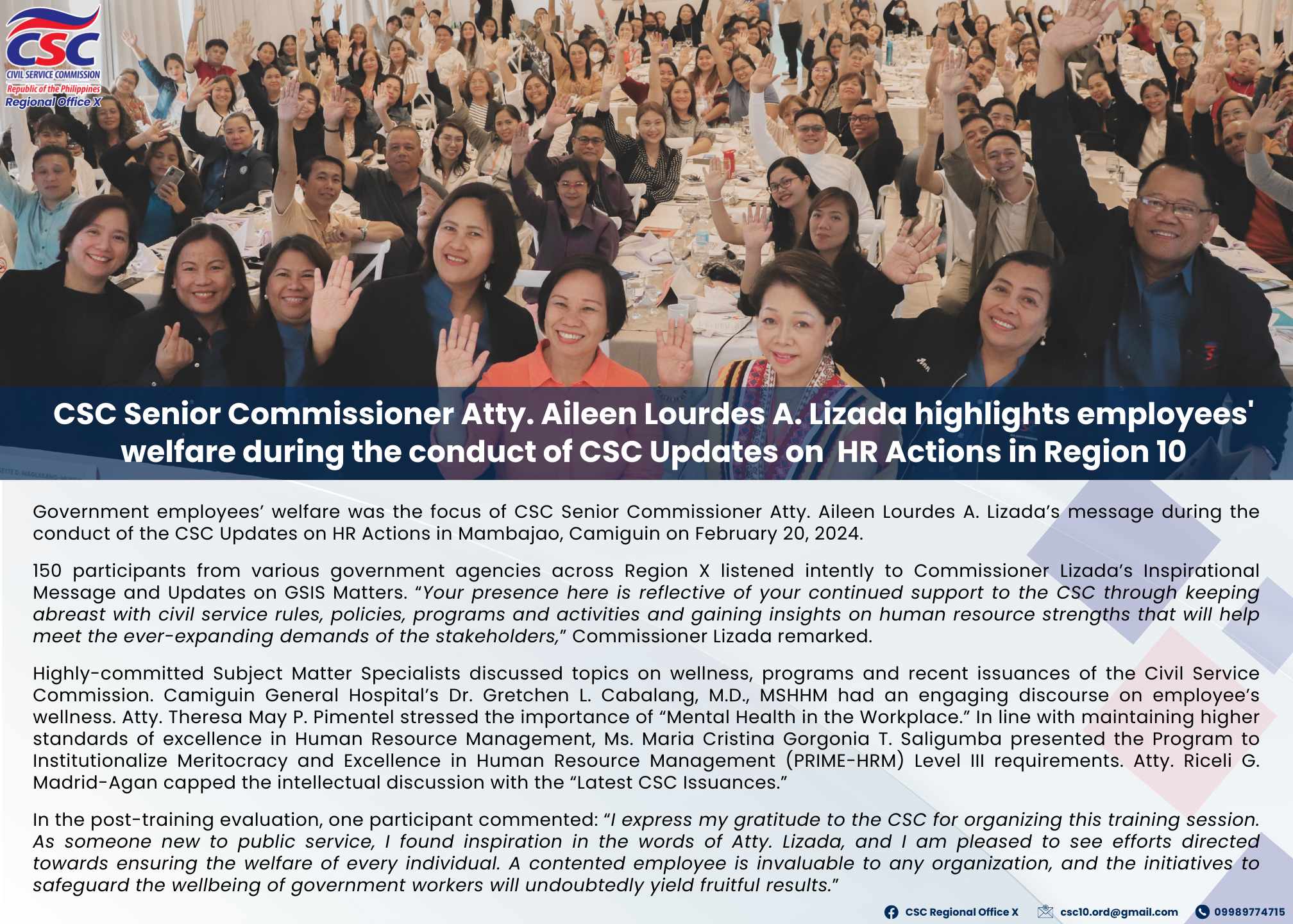 CSC Updates on HR Actions with Commissioner Lizada
